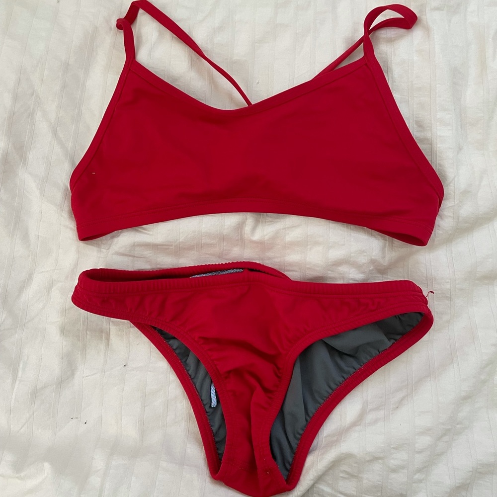 Red jolyn swimsuit set size Large
